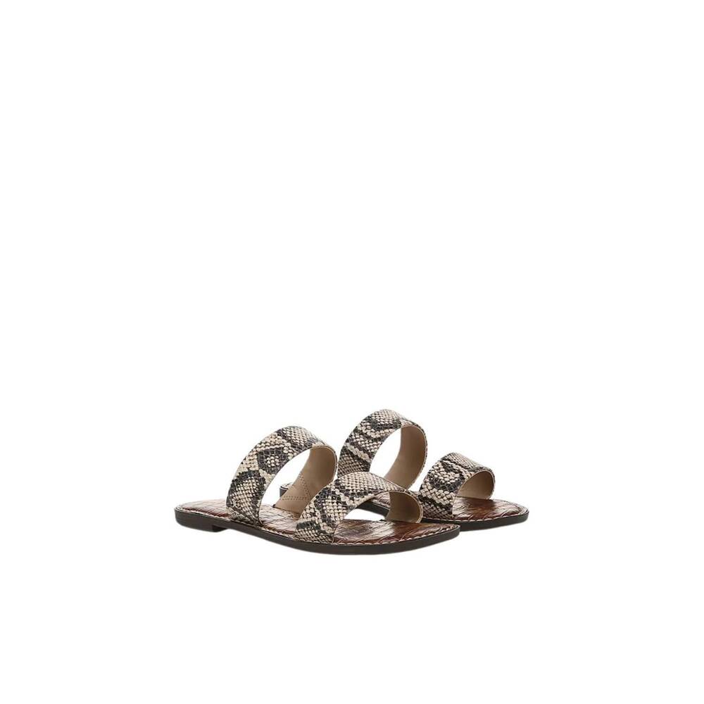 NEW SAM EDELMAN women's gala double strap slide sandal in python leather